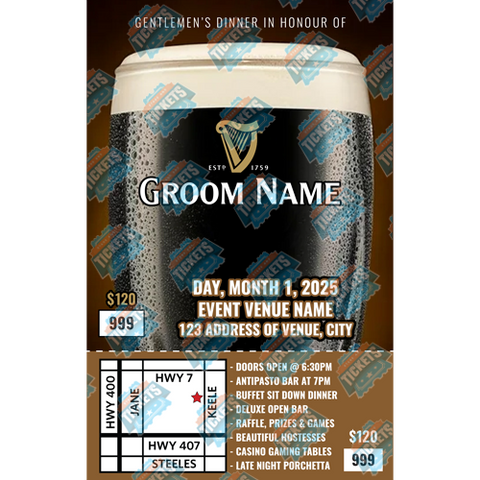Guinness Beer Stag Ticket