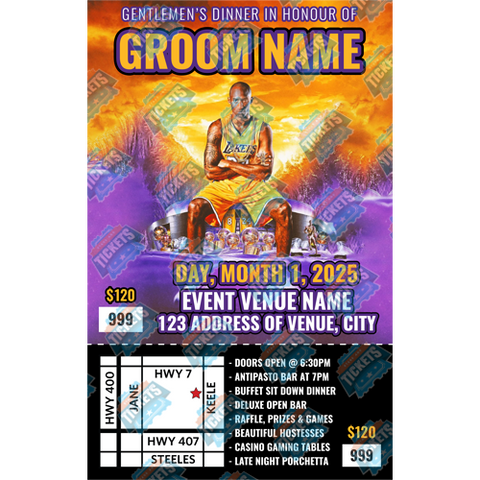 Kobe Bryant Los Angeles Lakers Stag Ticket