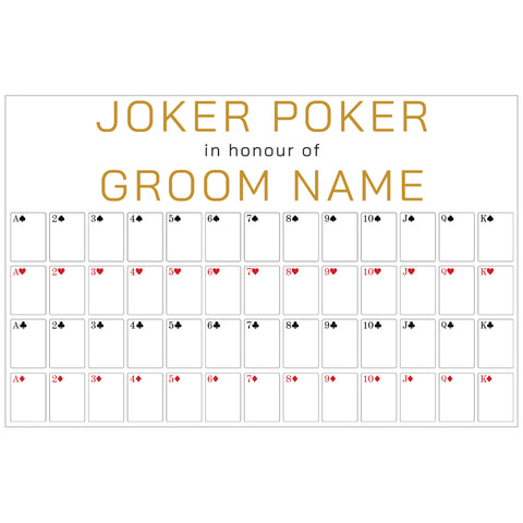 Joker Poker Deck of Cards Standard Board