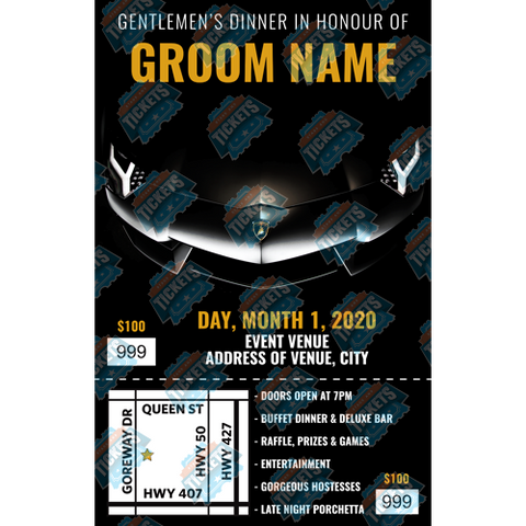 Black Lambo Stag Ticket