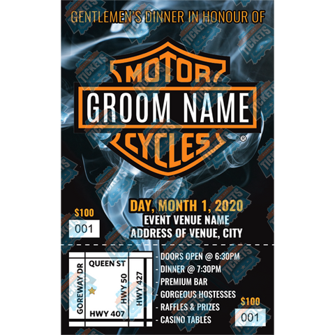 Harley Davidson Motorcycle Stag Ticket