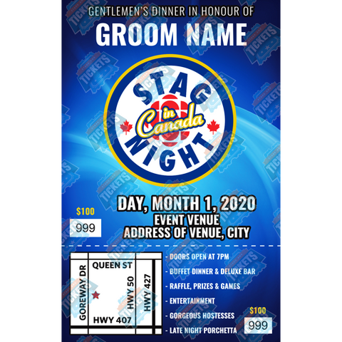 Stag Night in Canada Hockey Stag Ticket