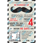 Moustache Modern Stag Ticket