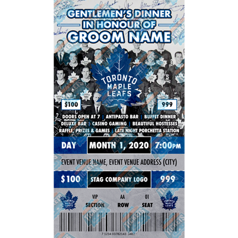 Toronto Maple Leafs Vintage Event Stag Ticket